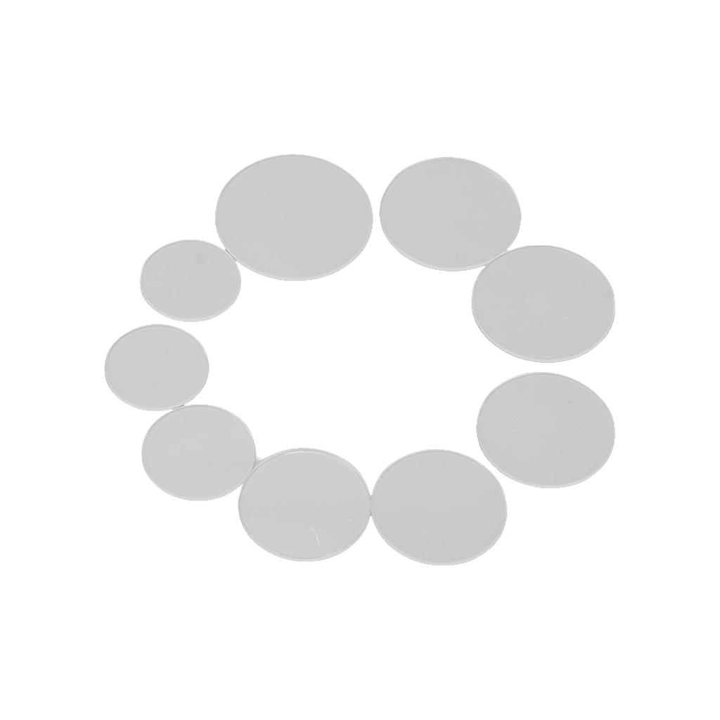 9 Pcs Watch Glass 1.2mm Thick Transparent Clear Watch Crystal Lens Glass Replacement Watch Glass Beaker Cover