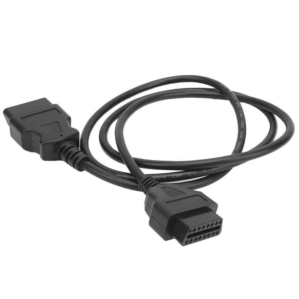 1.5m4.9ft OBD2 Diagnostic Cable Extension Line 16Pin To 16Pin Auto Parts DC 12V