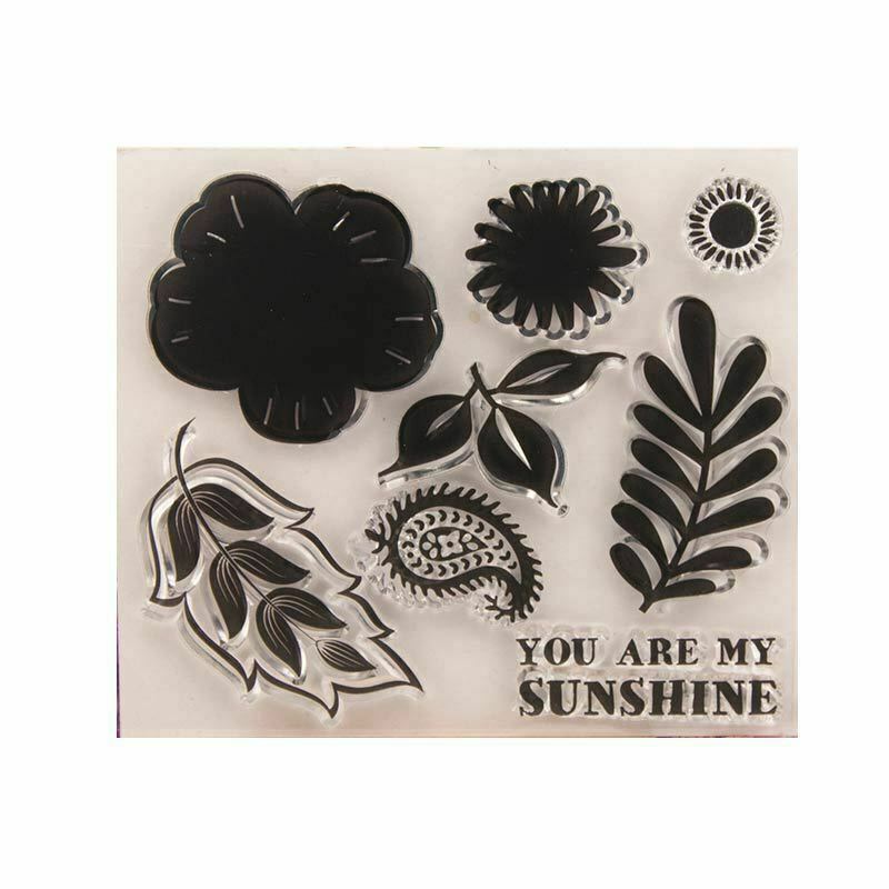 Fern Leaf Transparent Silicone Clear Stamp for DIY Scrapbooking Album Clear Stamps Sunshine Flower Petal