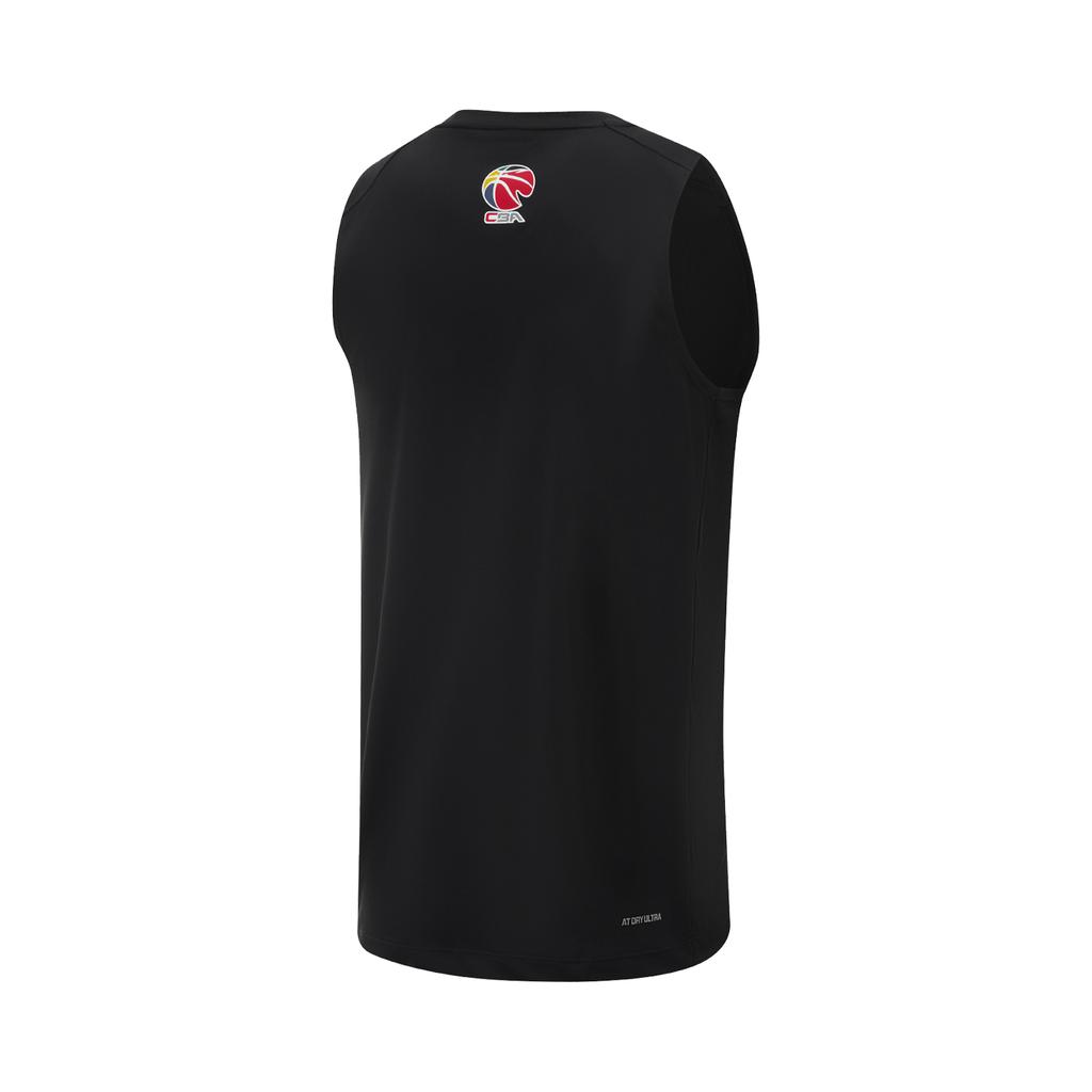 Li Ning CBA Series 24 Season Liaoning Team Comfortable Casual Simple Sleeveless Basketball Jersey Men Jersey Black AVSU837-2
