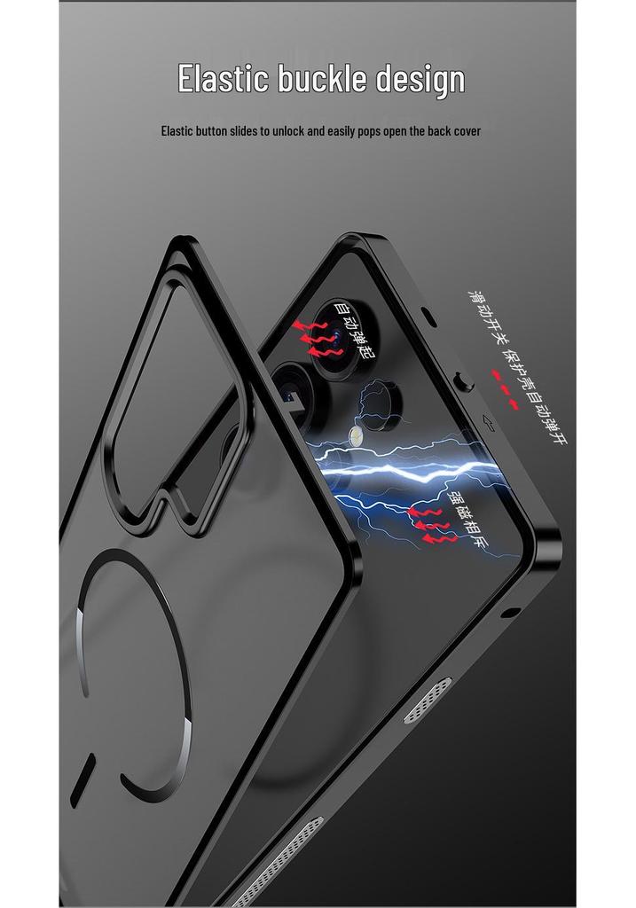 Magnetic Metal Frame Phone Case with Heat Dissipation for Samsung S23 Ultra/S24 Ultra