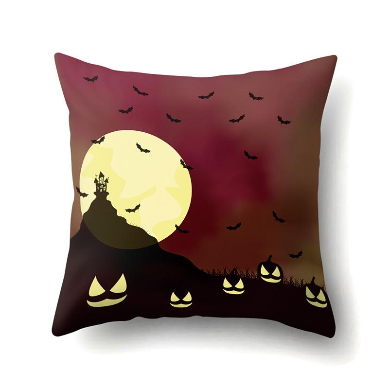 Halloween Pillow Cover Car Waist Pillow Pumpkin Sofa Cushion Cover Office Home Living Room Pillow Cover Premium