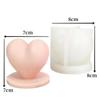 3D Love Candle Silicone Mold Creative DIY Handmade Heart Shaped Soap Plaster Candle Making Mold Valentines Day Gift Accessories
