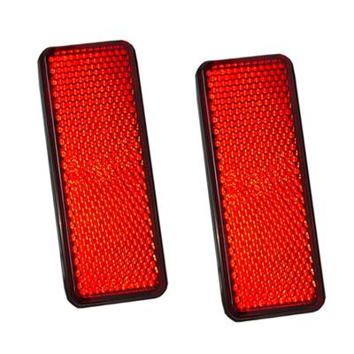 Waves of the Gusset Reflector Motorcycle Reflector Rectangle Plastic 2pcs Reflective Warning Scooter Motorcycle Reflector Stick Red