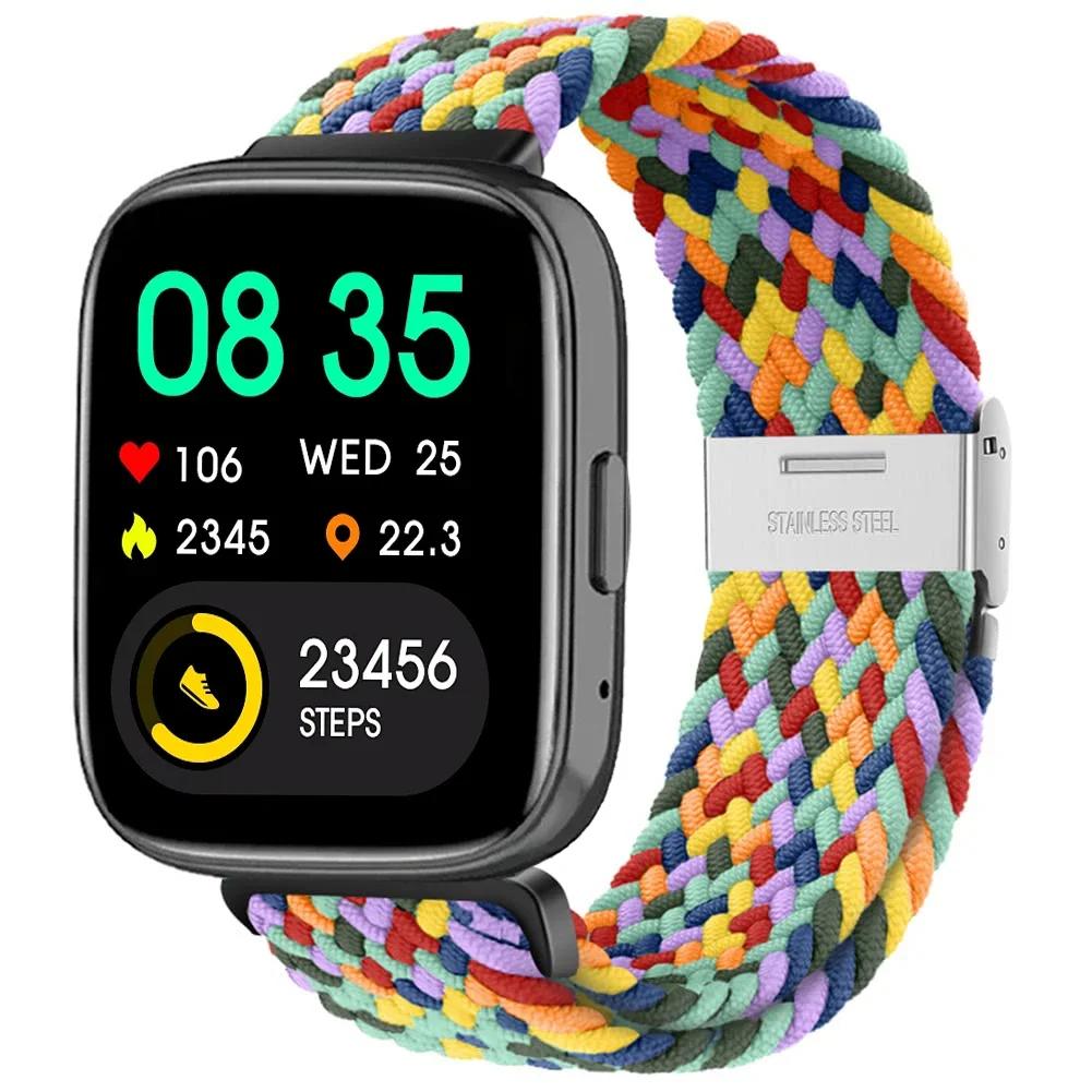New Nylon Braided Solo Loop Strap for Redmi Watch 5 3 Lite Band for Xiaomi Watch 5 3 Active Wristband Elastic Weave Bracelet