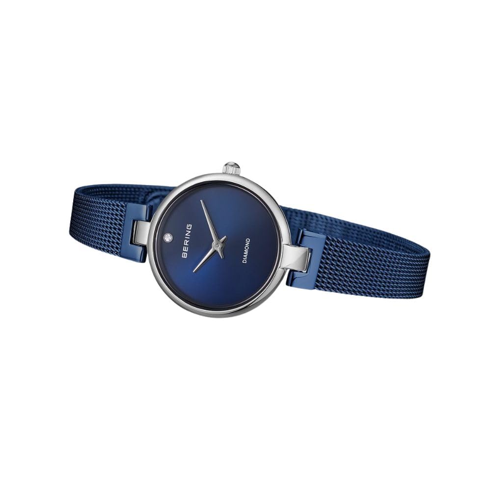Authorized BERING Watch Classic Diamond Blue Sapphire Glass 316L Surgical Stainless Steel [Domestic Import] Women's (Scratch Resistant) 17724-307