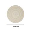Ramidos 4-piece Set Meal Mat Woven Round Mat Beige Tableware Cup Pad