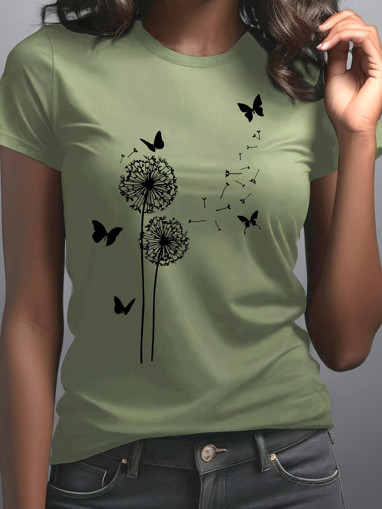 Women s Elegant Fashion Print T-Shirt S дубильная кора