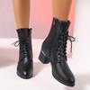 Spitze Zehen Winter Mid-Calf Stiefel Damen High Heels 2024 Neu Heiß Verkauft Dicker Absatz Designer Chelsea Stiefel zum Gehen
