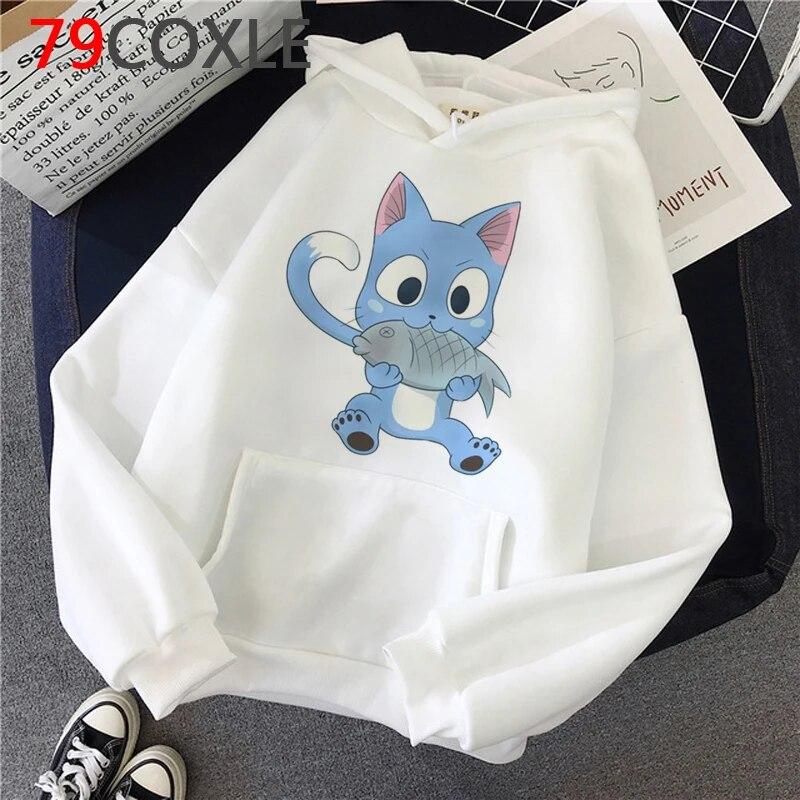 Heiße japanische Anime Fairy Tail Hoodies Frauen Kawaii Winter Kleidung Harajuku Cartoon Grafik Streetwear Unisex Sweatshirts Weibliche Unisex