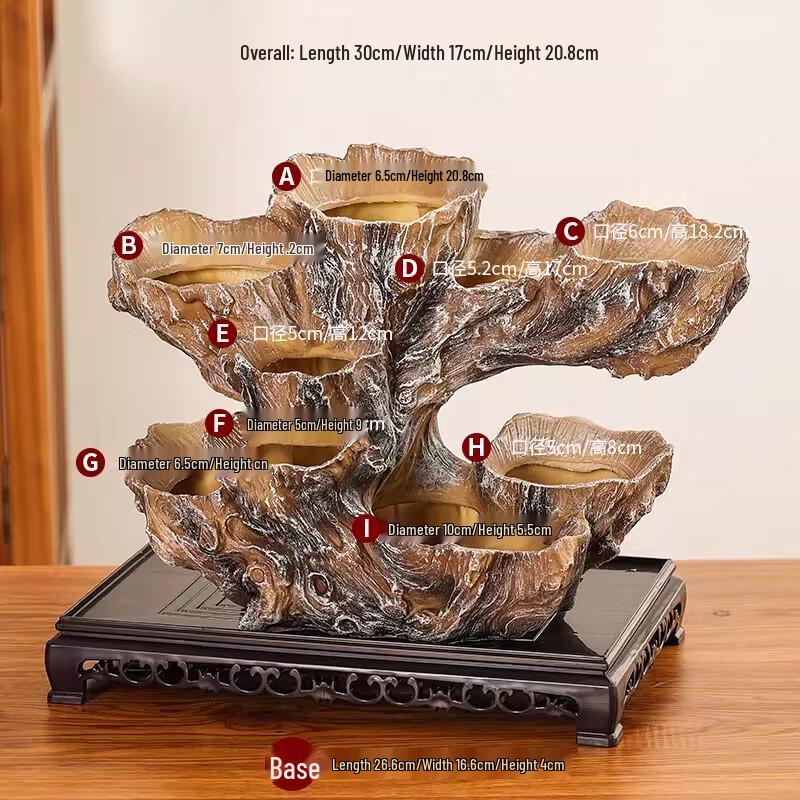 

Irregular Wood-Grain Succulent Planter