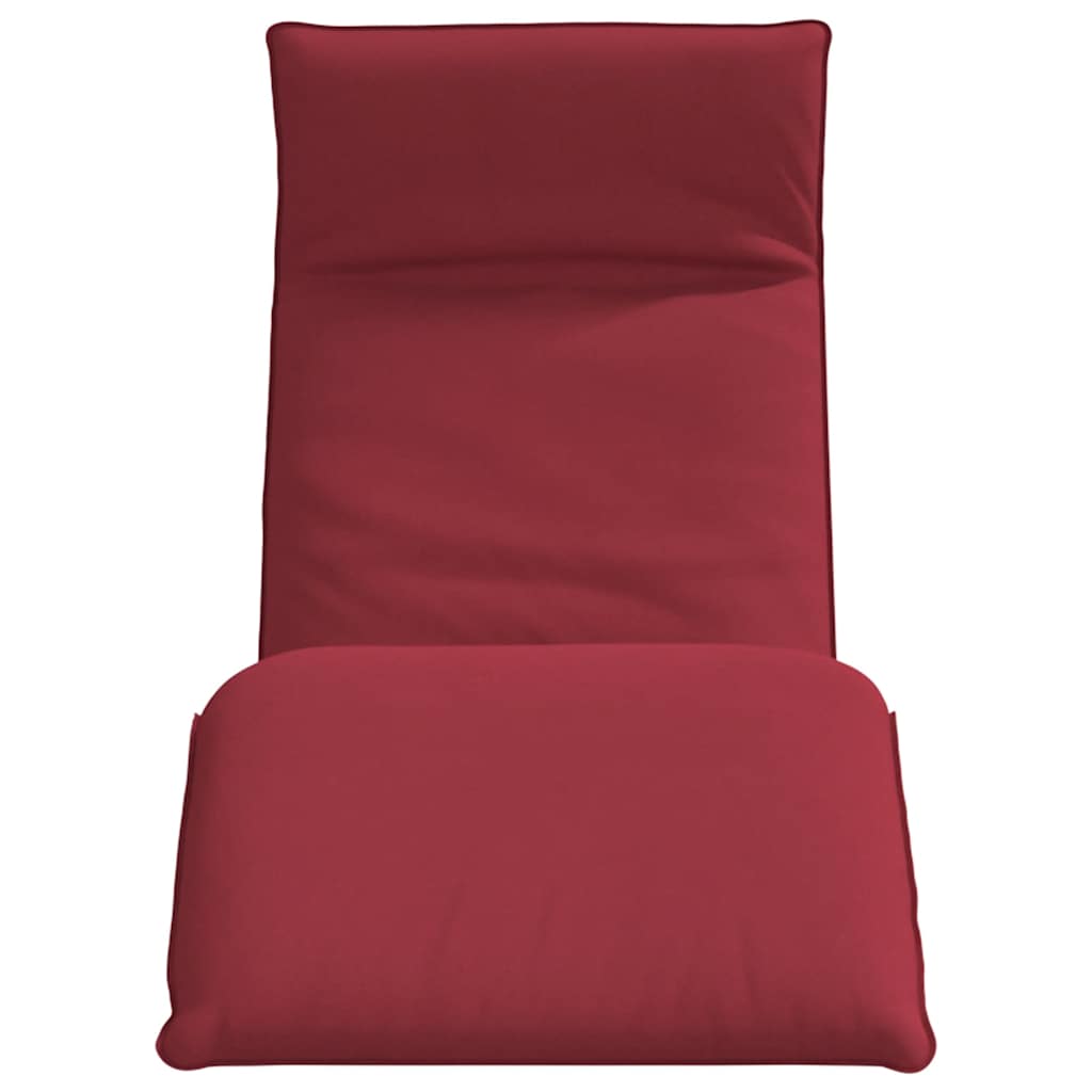 Folding Sun Lounger Burgundy 175 x 54 x 8.5 cm Oxford Fabric
