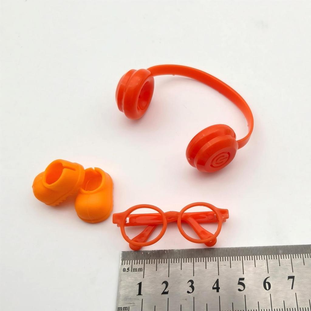 Heart Code Doll Accessories: Lensless Glasses, 4.0 Mini Labubu, Earphones, Shoes, and Three-Piece Set