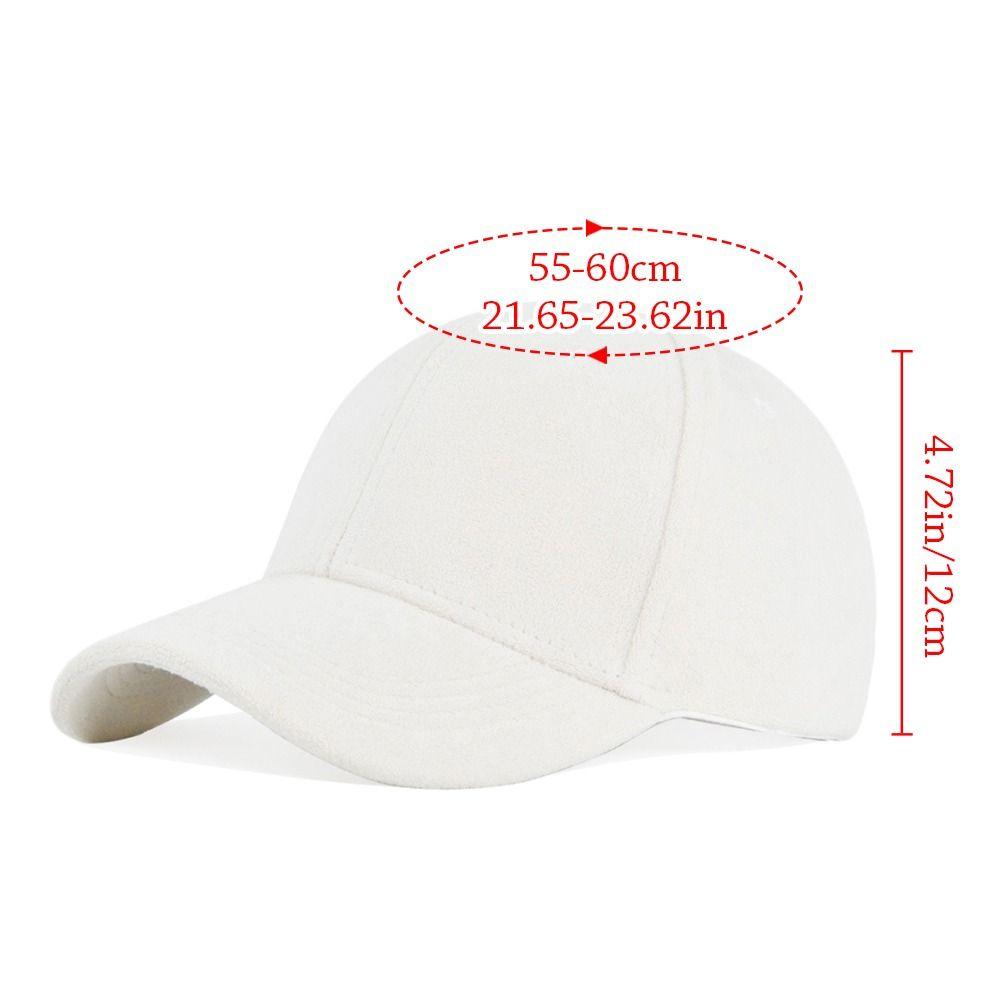 Warm Casual Suede Baseball Cap Adjustable Breathable Sun Hat Outdoor Warm Snapback Hat for Men Women