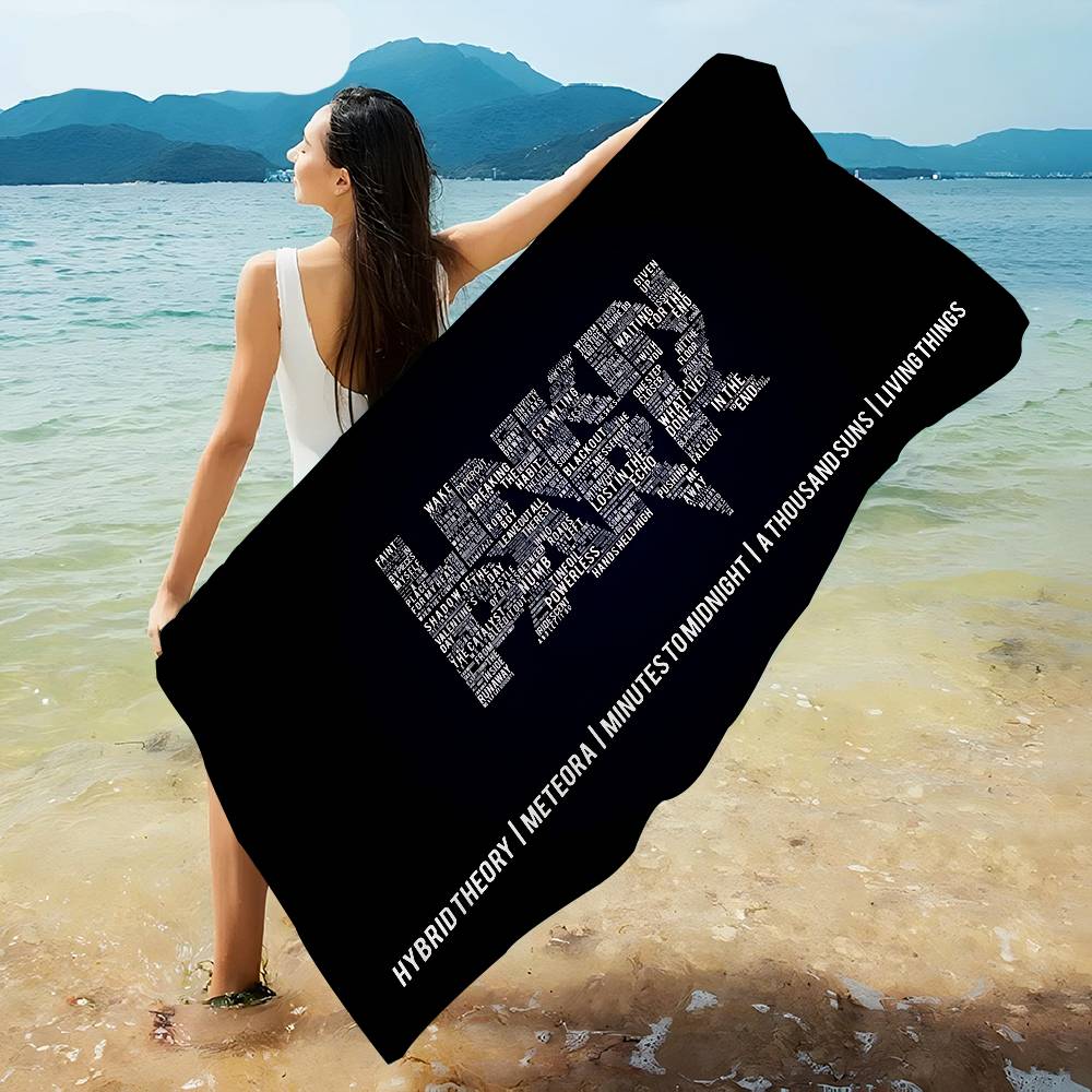 Jmg Household Supplies Rock Band L-Linkin Park Microfiber Beach Towel Absorbent Quick Dry Soft Yoga Swimming Resort Mountain Climbing Towel