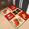Cartoon Pattern Chinese New Year Door Mat Horse Pattern 40*60cm Horse Year Floor Mat Red Doormat Dirt Resistant