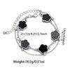 Minimalistisches Black Clover Armband für Damen Glücksbringer mit vierblättrigem Klee Handgelenkketten Mode Klassische Handgelenkbekleidung Hand Schmuck Accessoire