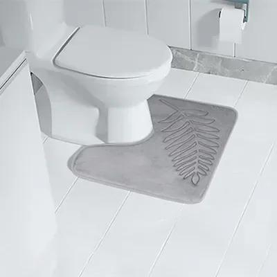 

1PC Leaf Patterned Bathtub Mat with Simple Embossed Design, Suitable for Use As A Water Absorbing Toilet Mat in The Bathroom 40x50cm