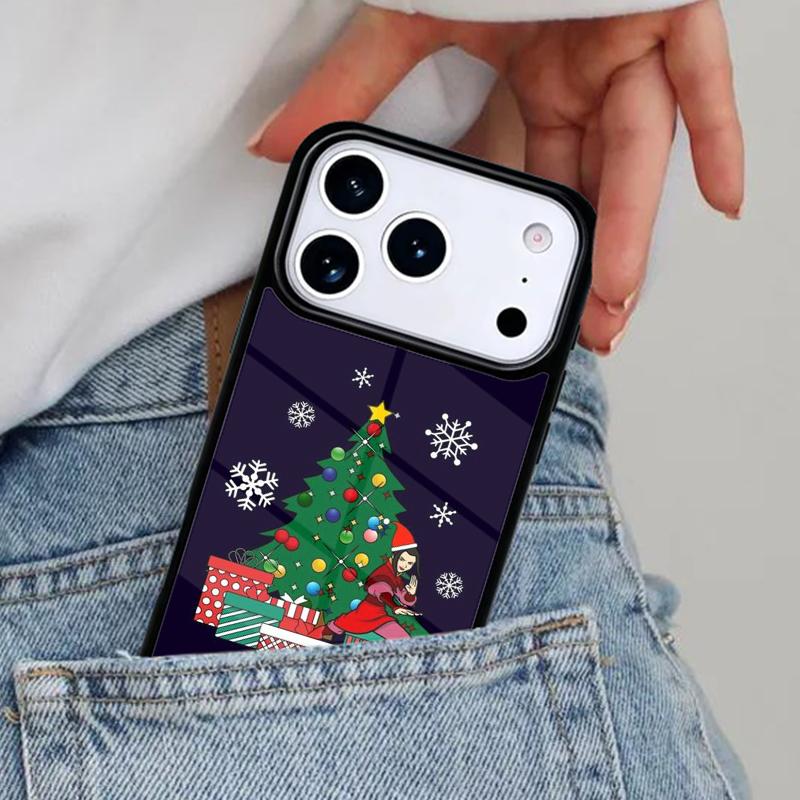 Christmas Girls Tree Gift Phone Case for iPhone 16e 15 14 13 12 17 Pro Max Plus Air 17pro Cover Coque