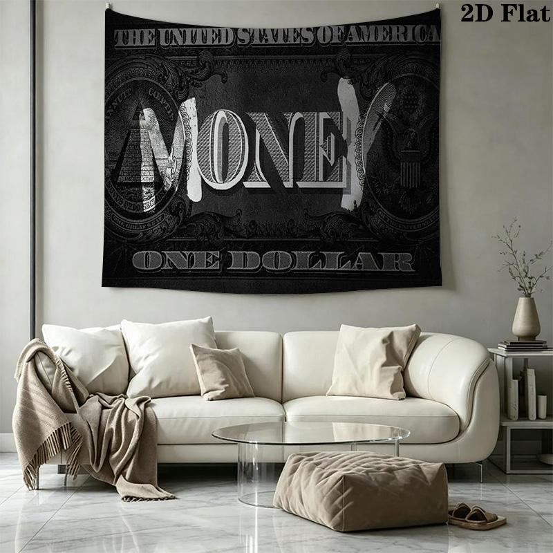 Currency Pattern Home Decor Tapestry, Wall Hanging, Decorative RV Wall Cloth.MGT0918313