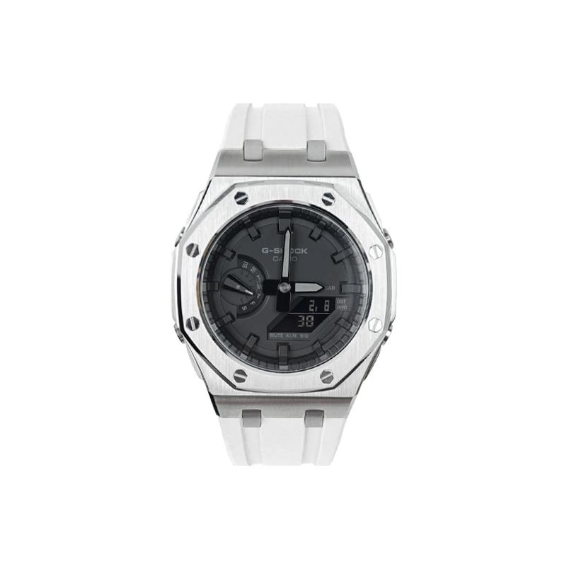 Casio Unisex Liquid Crystal,Analog Dual Display Series Black Watch GA-2100-1A1(Watch1--)
