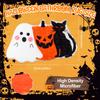Halloween Badematte Teppich-Kürbis Schwarze Katze Geist Badematte TPR-Rücken Rutschfest Saugfähig Maschinenwaschbar Duschteppich Fußmatte