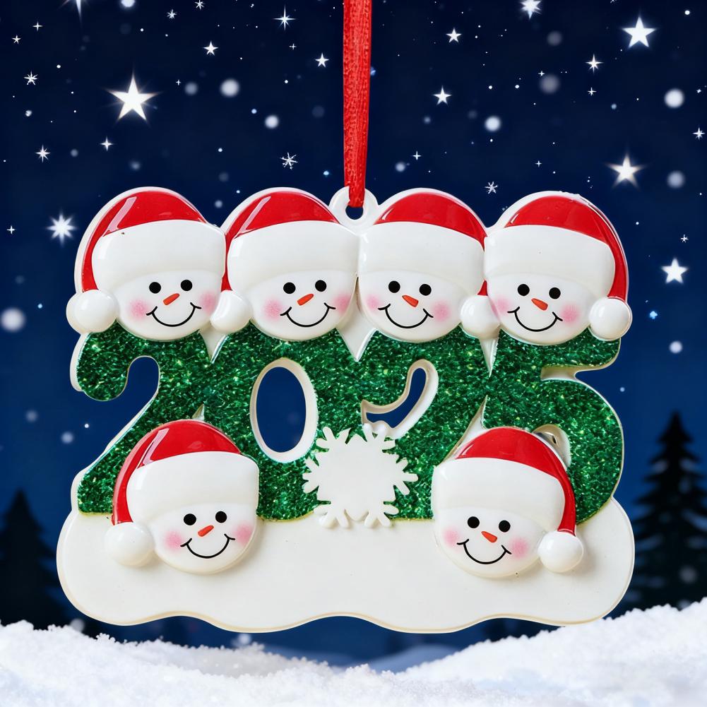 Christmas Tree Hanging Decor Custom Family Snowman Ornaments for Xmas Tree Decor Personalized Christmas Ornaments 2025 Unique