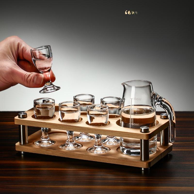 Luxury Small Whiskey Glasses Set Home Use Bullet Cup Pouring Vessel Premium Quality Glassware for Fine Wine And Spirit Tasting