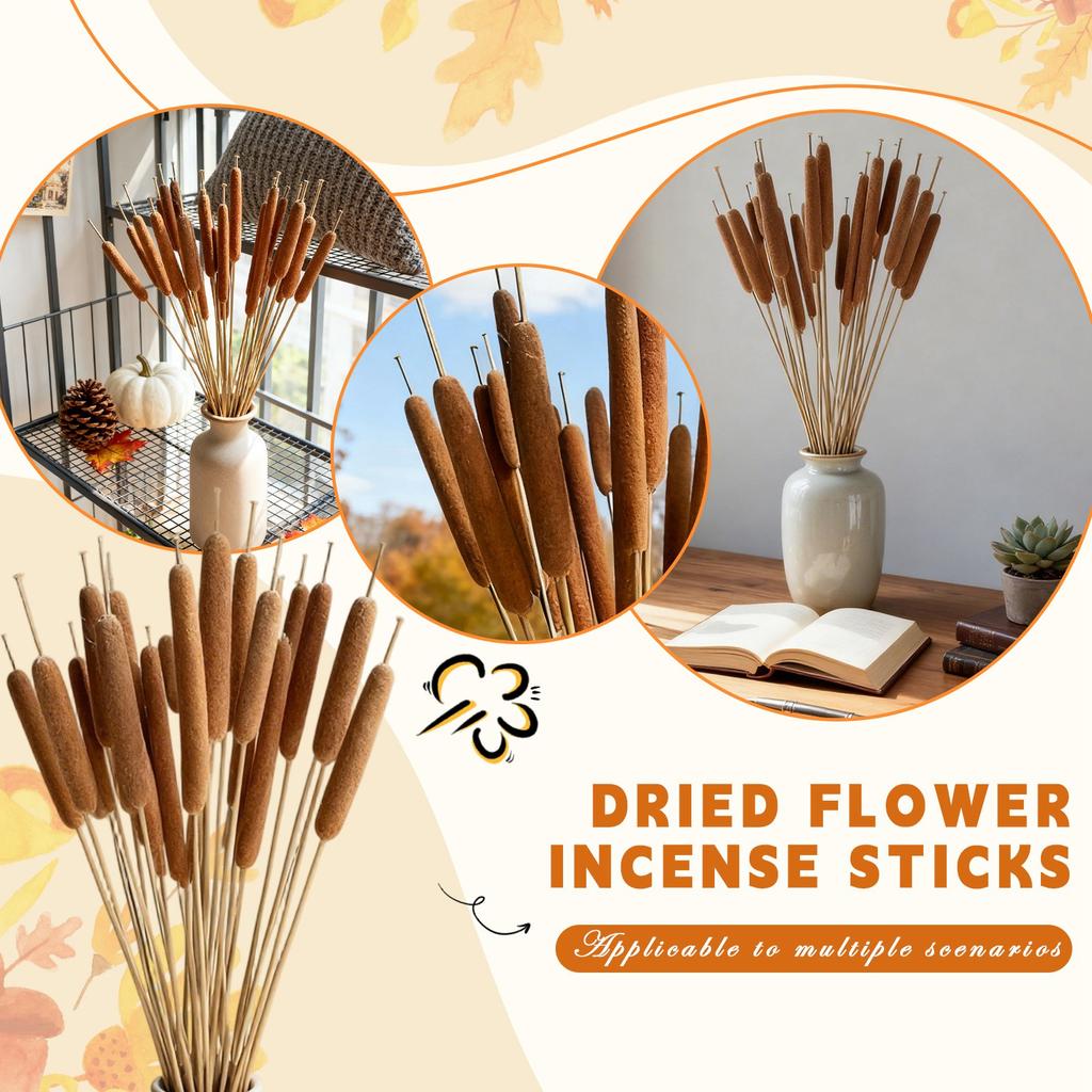 Natural Dried Cattail Rustic Brown Cattail Stems For Vase Filling, DIY Floral Arrangements, Wedding Centerpieces, Home Decor And Crafts