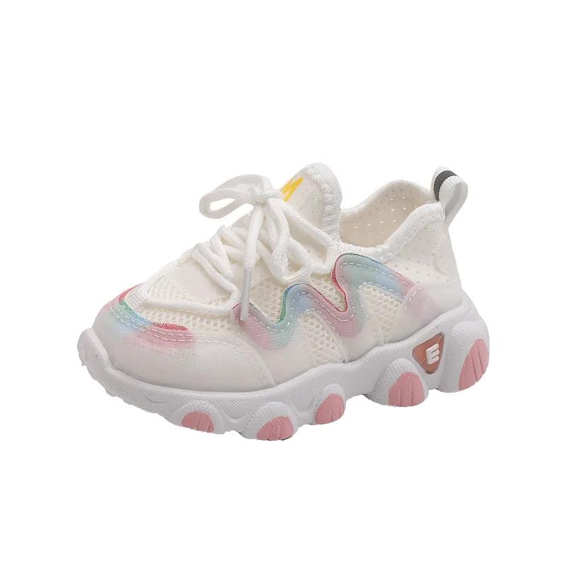 Versatile Soft Sole Comfort Child Sneakers Breath Mesh Simple Sneaker Girl TrendyToddler Boy Shoe Artistic Popular Casual Shoes