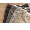 Men's  Cropped Casual Pants Dark Grey Straight Slim Fit Business Commuter Trousers Daily Versatile