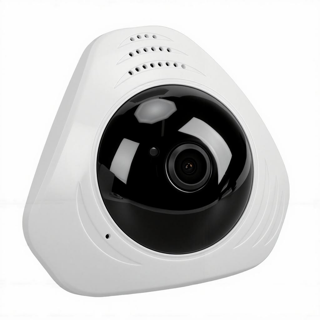 Wireless WiFi Security Camera 360 degrees Panorama 1080p HD Indoor Security Camera with AI Motion Tracking 24 7