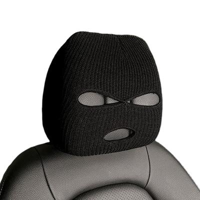 Capa de assento de carro com máscara de Halloween, capa de encosto de cabeça de carro, decoração, protetor de encosto de cabeça do assento dianteiro do carro para assentos internos do carro