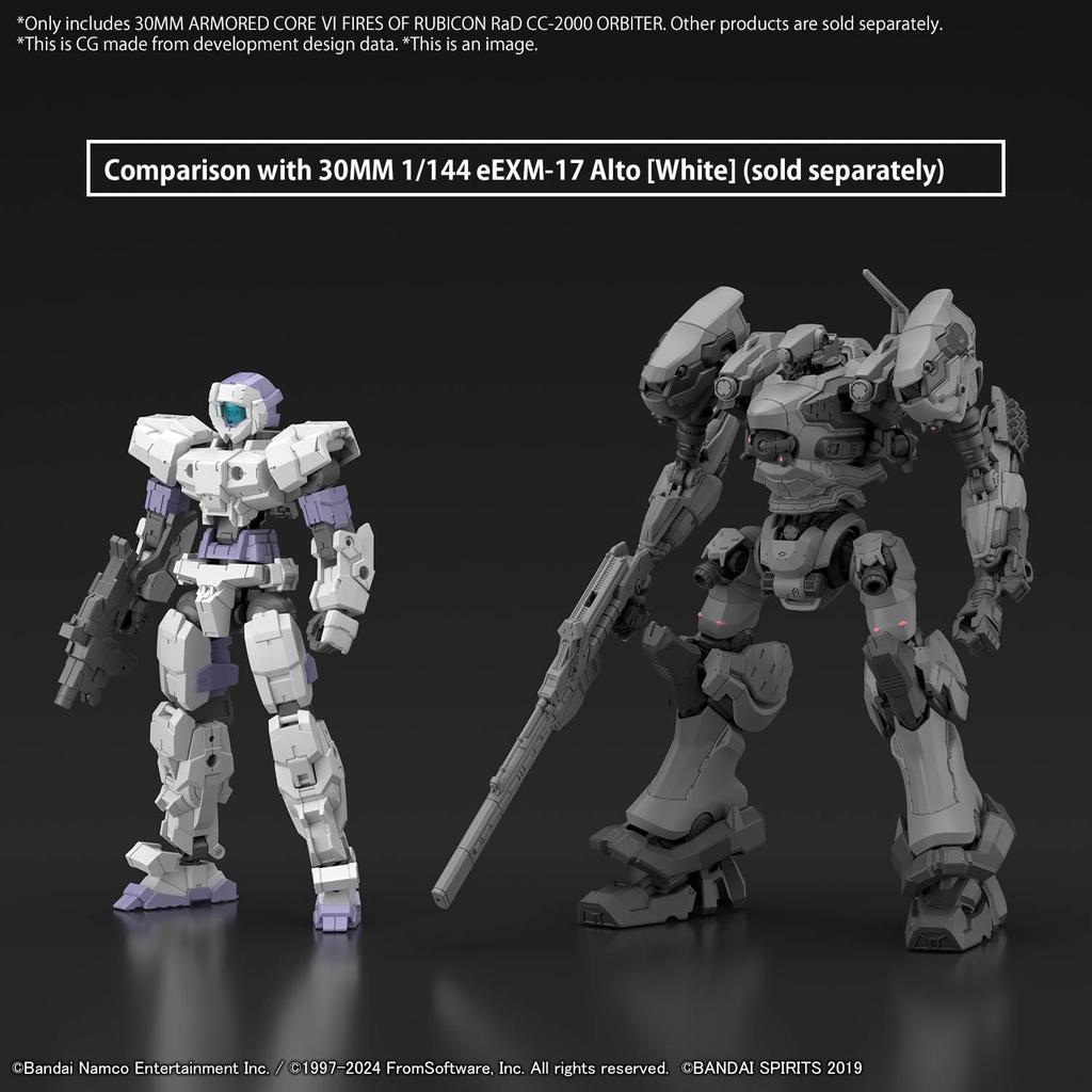 BANDAI SPIRITS 30MM ARMORED CORE VI FIRES OF RUBICON RaD ORBITER Plastic Model Kit CC-2000 Pre-colored