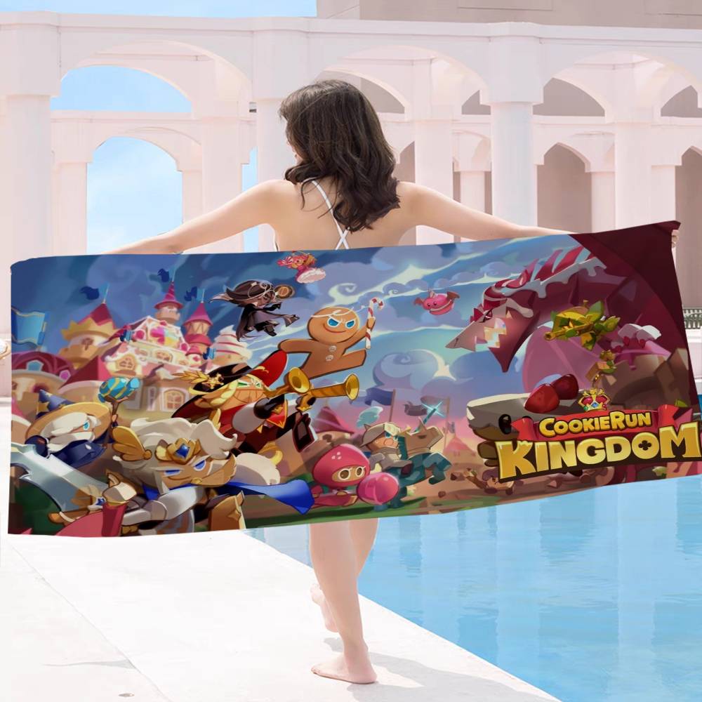 Game C-Cookie R-Run Beach Towel Colorful Bath Towels For Girl Microfiber Quick Dry Custom Sand Free Beach Yoga Spa Gym Pool
