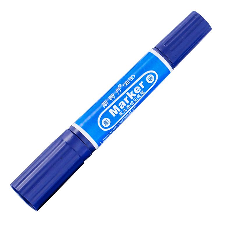 Double-Ended Oil-Based Markers,Large-Tip Pen Refillable High-Capacity Logistics Marker, 6mm-1mm Nib,Quick-Drying,Non-Erasable