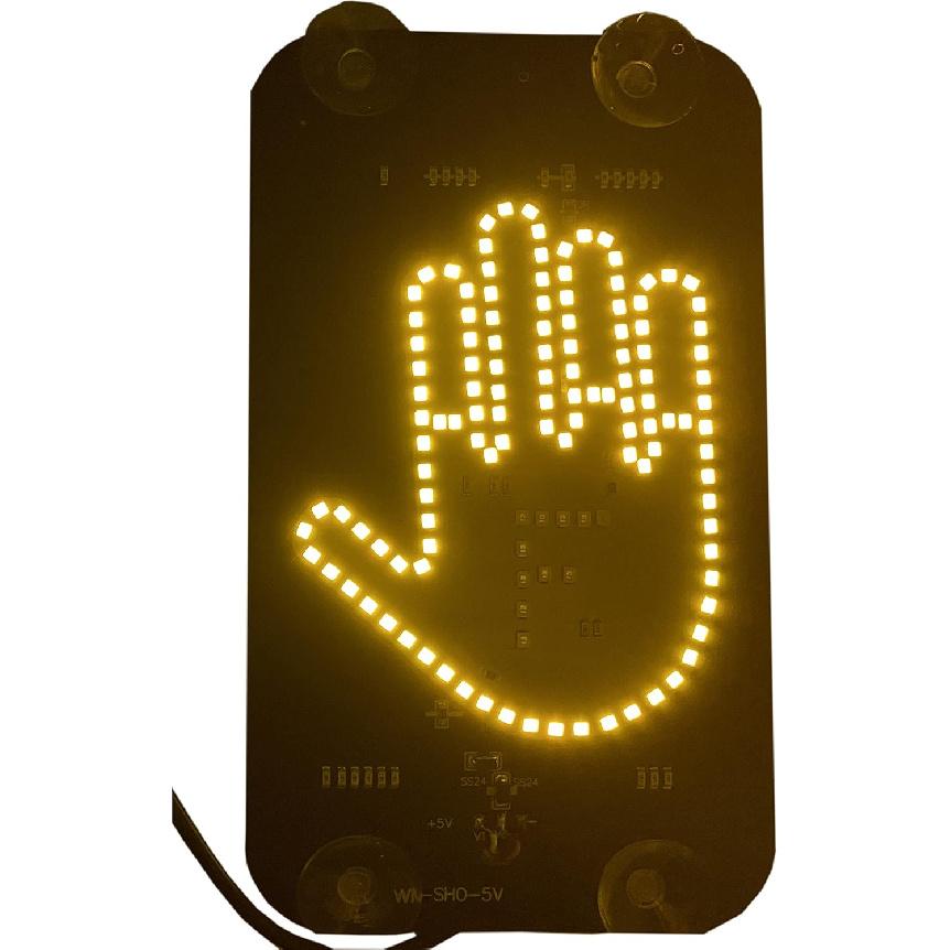 LED Middle Finger Sign For Car, Truck, Thank You Lights, Thumb Up Down Light, Cool Car Interior Light To Express Yourself, Cool Funny Car Accessories