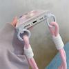 The New Pink Bow-Tied Love Phone Case With Lashing Available For The iPhone 15 14 13 12 11 Pro Max Creative Girl Phone Case