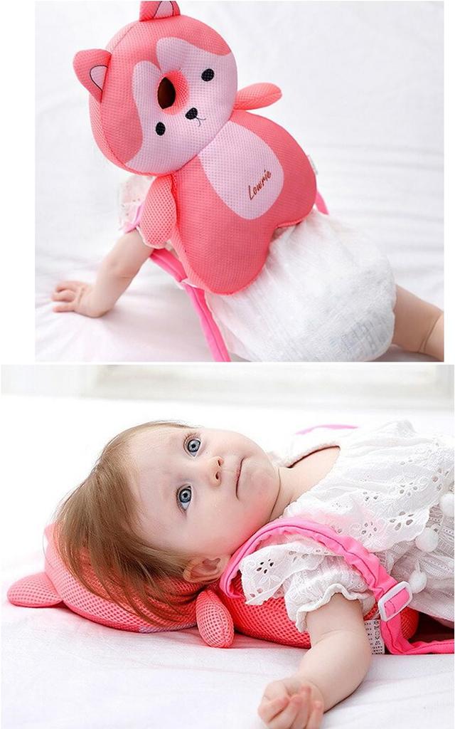 Baby Backpack for Baby Back Anti-Fall Pad, Impact-Resistant (Ladybug)