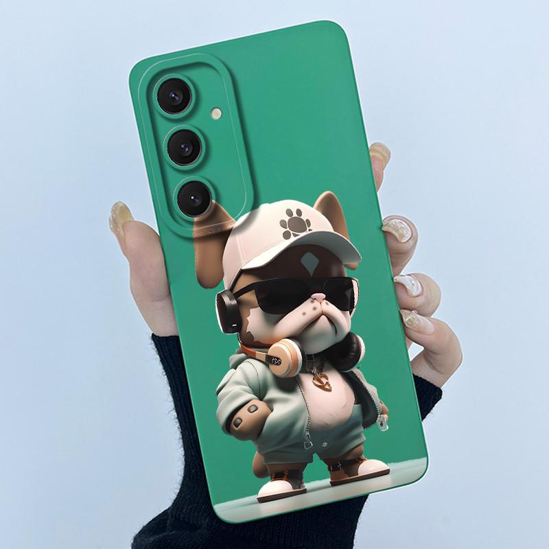 Funny Cool Cat Dog Silicone Phone Case For Samsung Galaxy A16 A26 A36 A56 5G Bumper Matte Protective Soft Back Cover Shell Capas