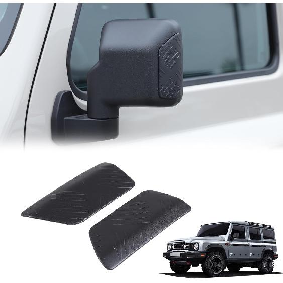 Rearview Mirror Guard Cover Compatible with INEOS Grenadier 2020-2024 Aluminum Alloy Rearview Mirror Side Crash Protector Cover Anti-Rub Anti-Scratch чёрный