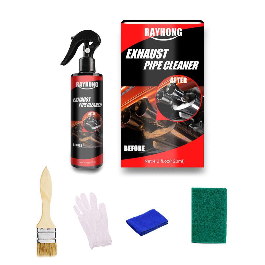 120ml Auto Uitlaatpijp Reiniger Kit Multifunctionele Metalen Pijp Ontroestingsspray Roestverwijderaar Auto Motorfiets Onderhoud