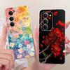 For Xiaomi Redmi 15 4G 5G Case Cool Lion Stylish Flowers Painted Cover Soft Slim Phone Case For Xiaomi Redmi 15 5G Redmi15 Shell