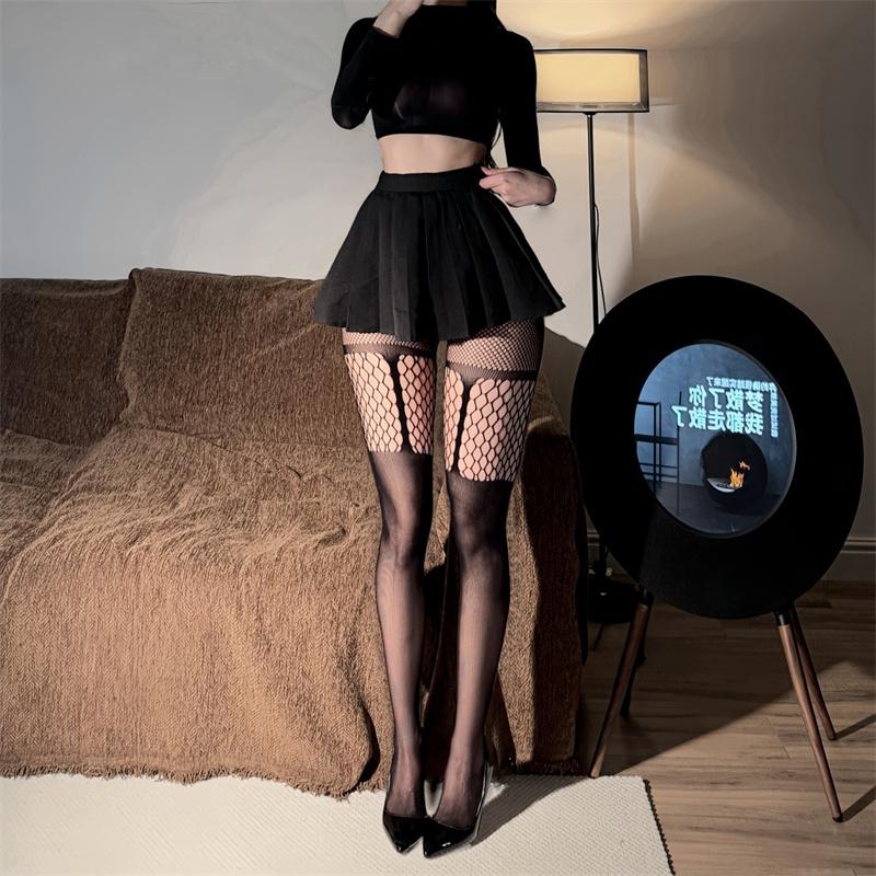 

Sexy Pantyhose Women Fishnet Black Three Bars Perfect Addition to Any Jewelry Collection Ins Girlfriends Tights High Elastic Hipster Leggings One Size