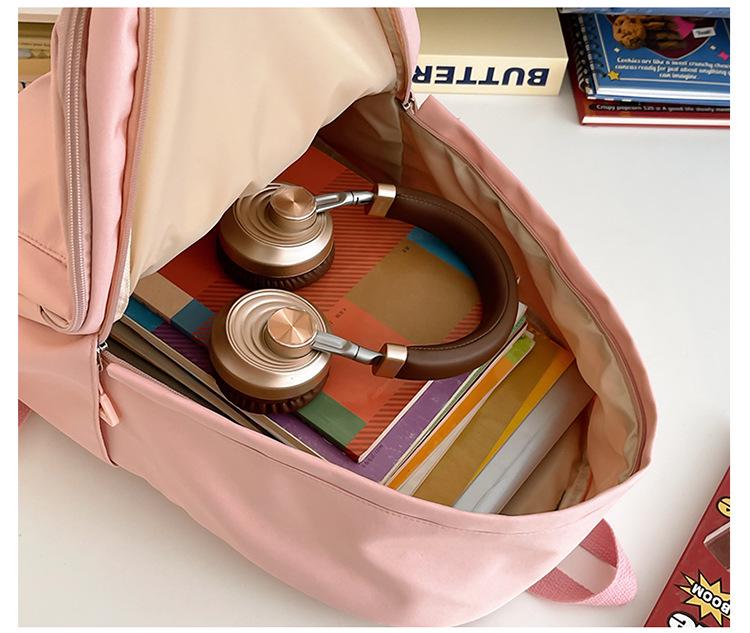 Japanese Minimalist Style Cute Girl Backpack: Available In Large and Small Sizes for Middle/High School Students and Women's Travel.