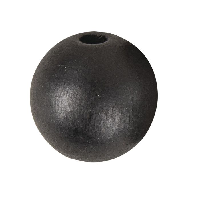 Boules bois percées FSC 100%,mat, ø 30mm, noir, 4 pces