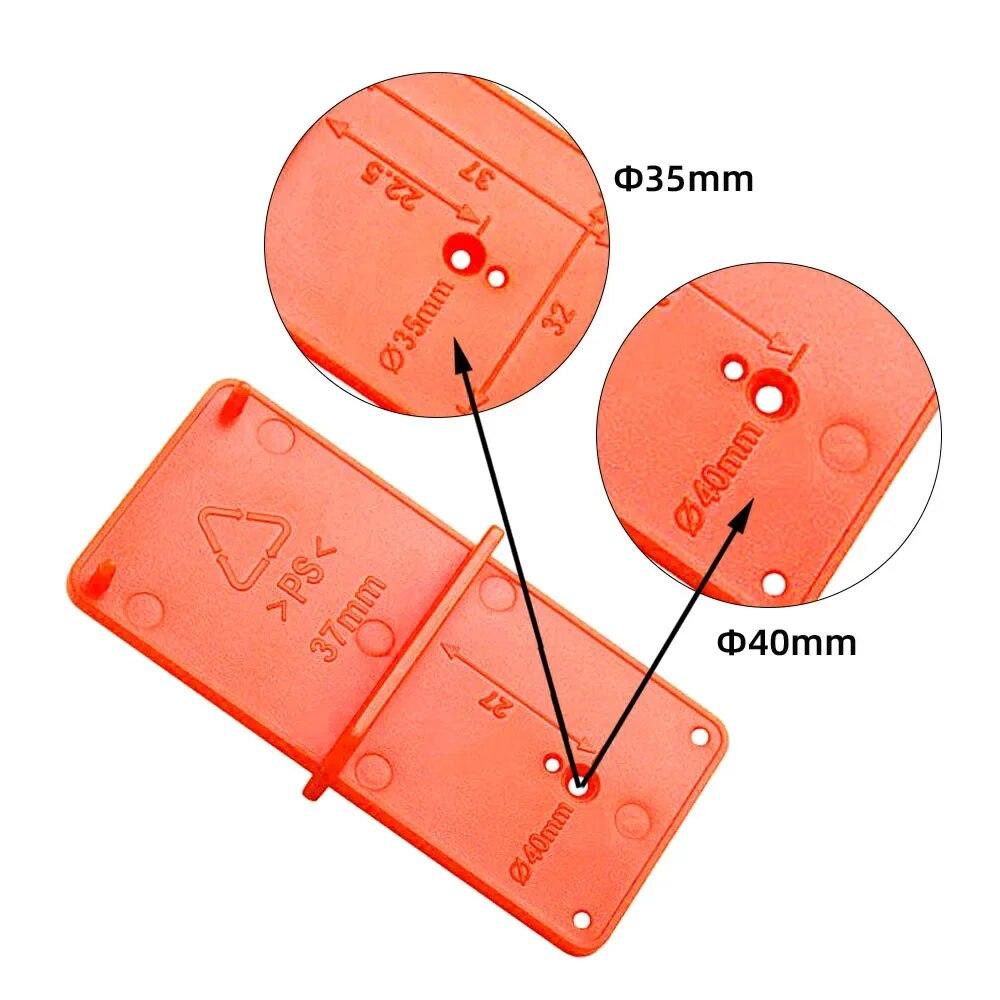 

Шаблон для розмітки та свердління отворів під петлі 26/35/40 мм, кондуктор для встановлення петель, локатор отворів під петлі для дверей, шаф, деревообробка