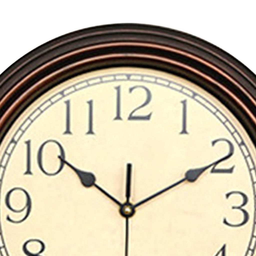 30cm Hanging Clocks Sweep Second Movement Round Wall Clock for Bathroom Decors Living Room