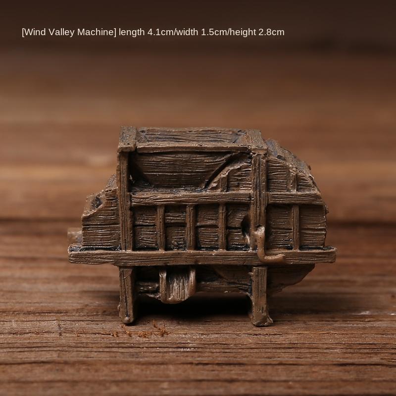 Furniture Model Synthetic Resin Pastoral Moss Micro Landscape Retro Nostalgic National Bonsai Mini Animal Miniature Decoration