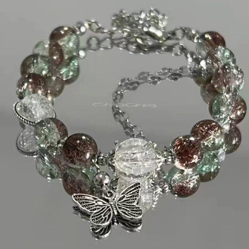 Pulsera de Flor Azul Profundo Orquídea Morada - Un Accesorio Único y de Alta Gama para Mujer, Adecuada para Todas las Ocasiones Como un Regalo Versátil.